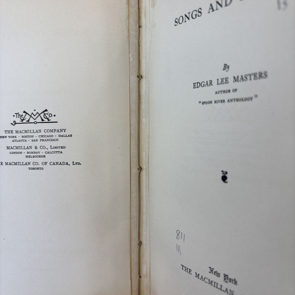 Vtg Songs and Satires Book 1916 1st Ed Antique Red Shelf Decor Boho Eclectic HC - Picture 10 of 15